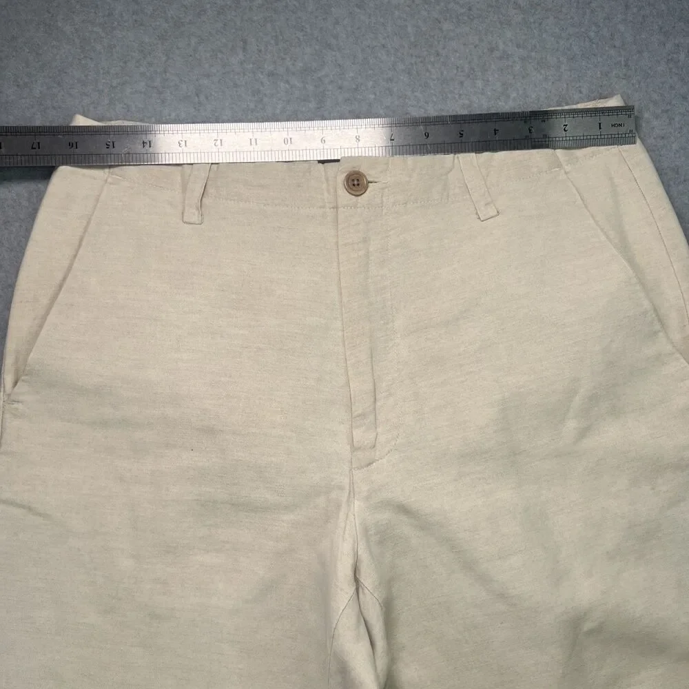 VTG Banana Republic Mens Dawson Linen Blend Chino Pants 32x32 (32x29.5) Vacation